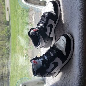 Nike Black and White High-Top Sneakers